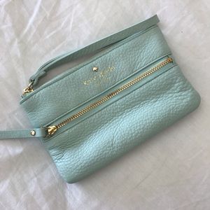 Kate Spade Light Blue Wristlet/Clutch